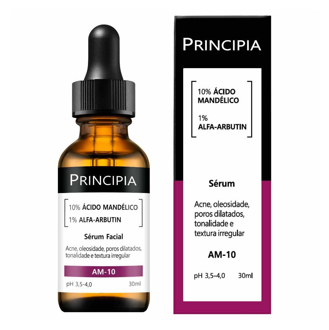 Sérum Facial Principia AM-10 com Ácido Mandélico 10% e Alfa Arbutin 1% 30ml