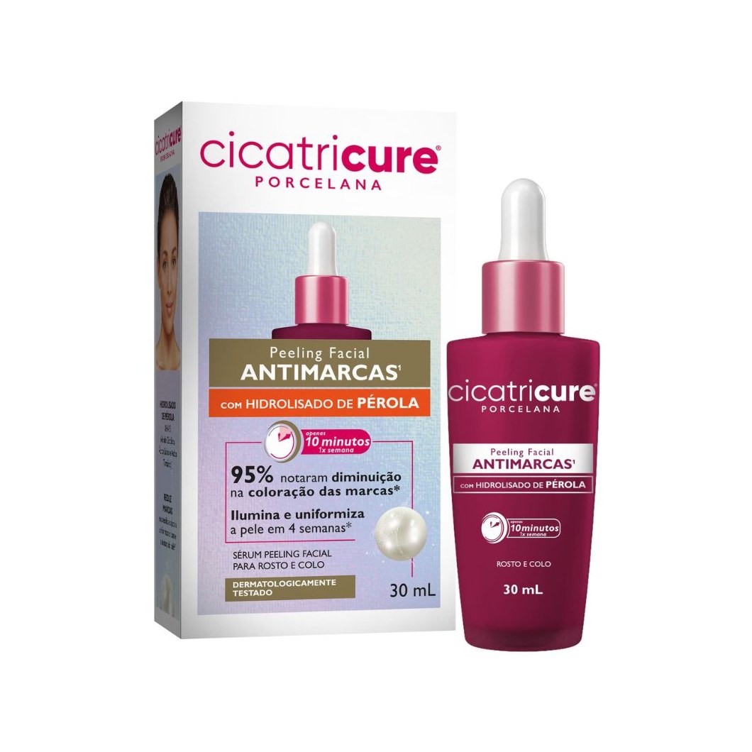 Sérum Facial Cicatricure Porcelana Peeling Antimarcas 30ml