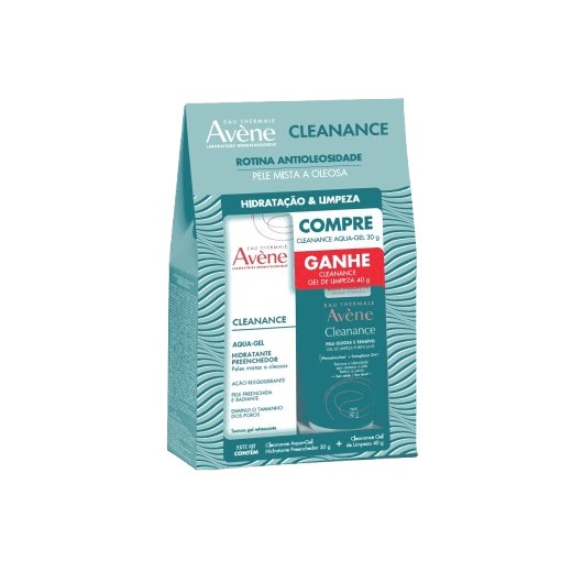 Kit Hidratante Facial Cleanance Avène 70g 1 Unidade + Gel de Limpeza Facial Cleanance Avène 40g 1 Unidade