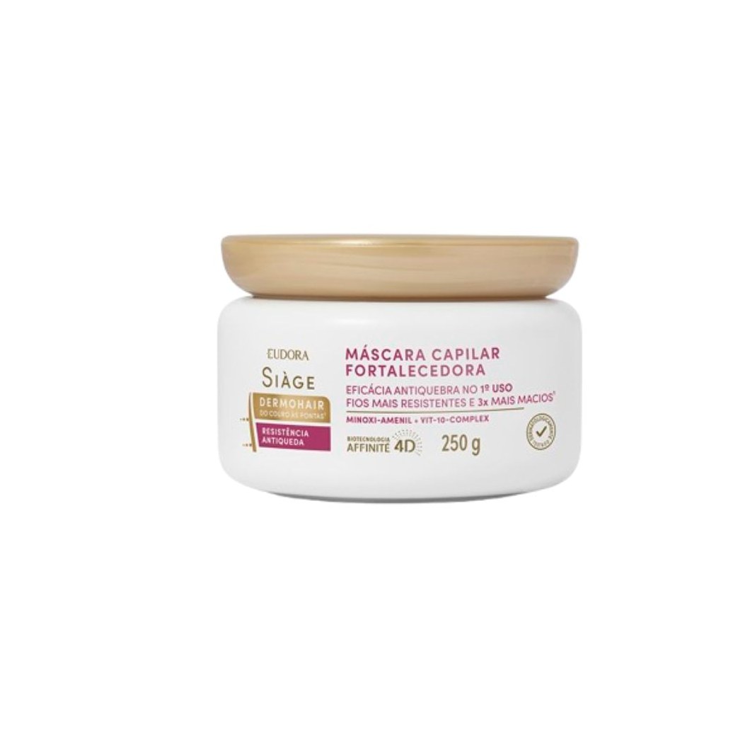 Máscara Capilar Eudora Siàge DermoHair Fortalecedora 250g