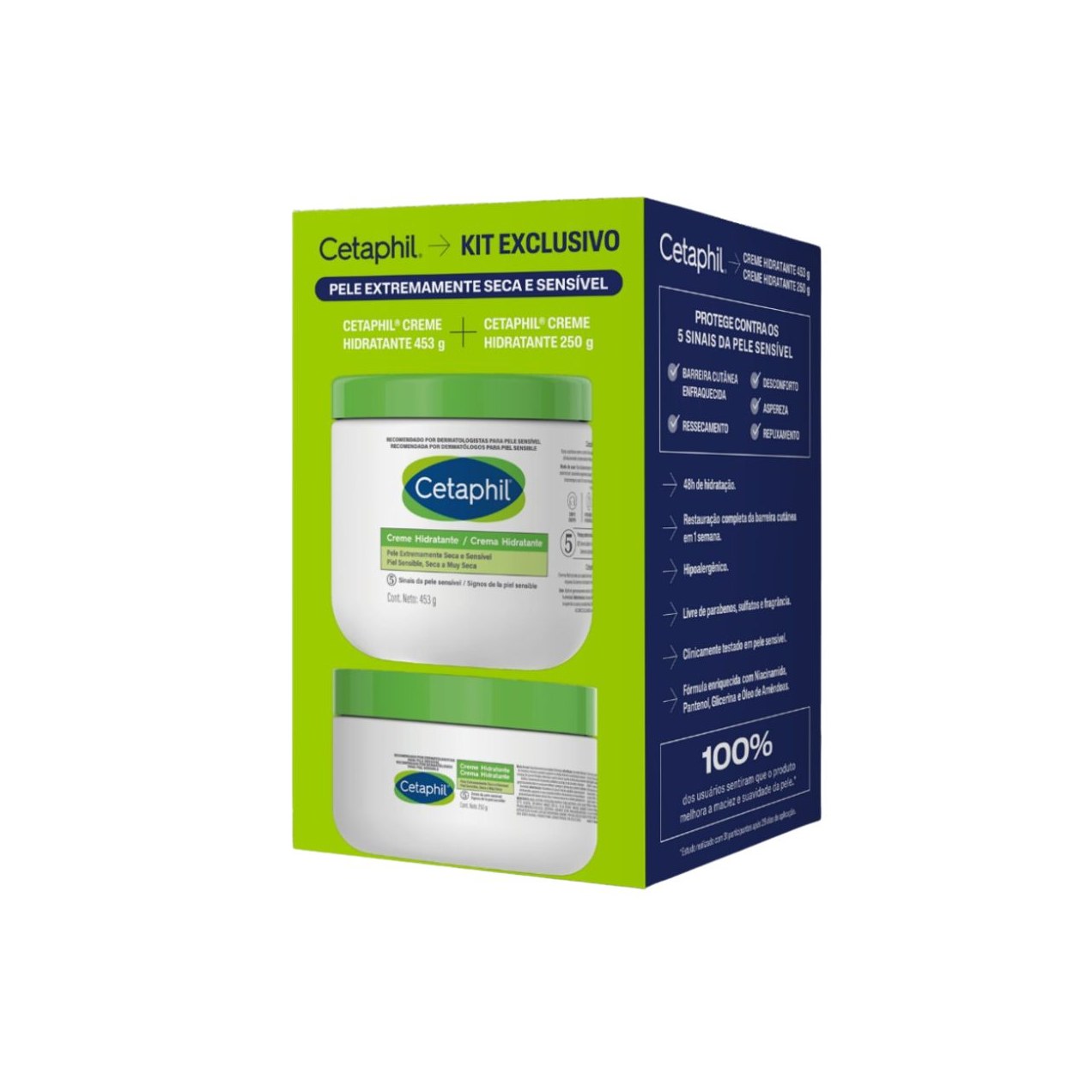 Kit Cetaphil Creme Hidratante 453g + Creme Hidratante 250g