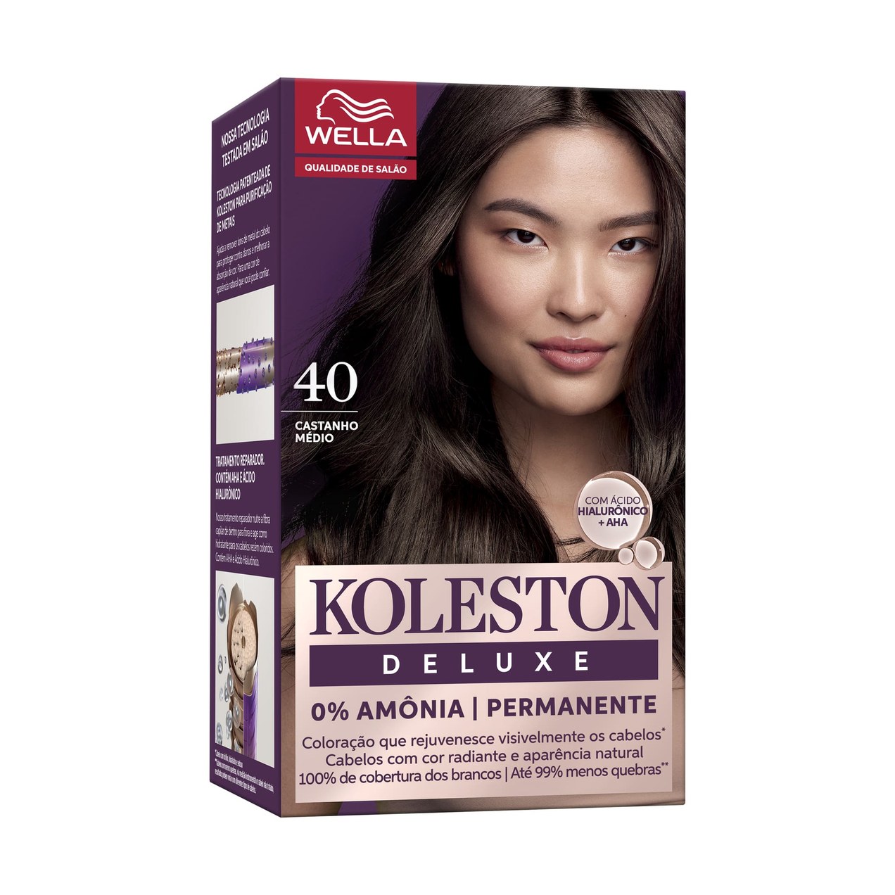 Tinta Para Cabelo Koleston Deluxe Castanho Médio 4.0