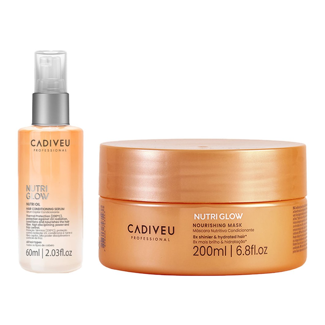 Cadiveu Professional - Kit Nutri Glow - Máscara + Óleo Capilar - 200ml + 60ml