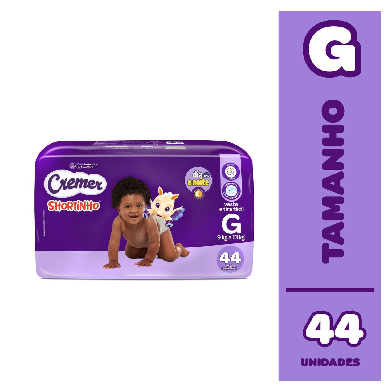 Fralda Cremer Shortinho Dia E Noite G 44 Unidades