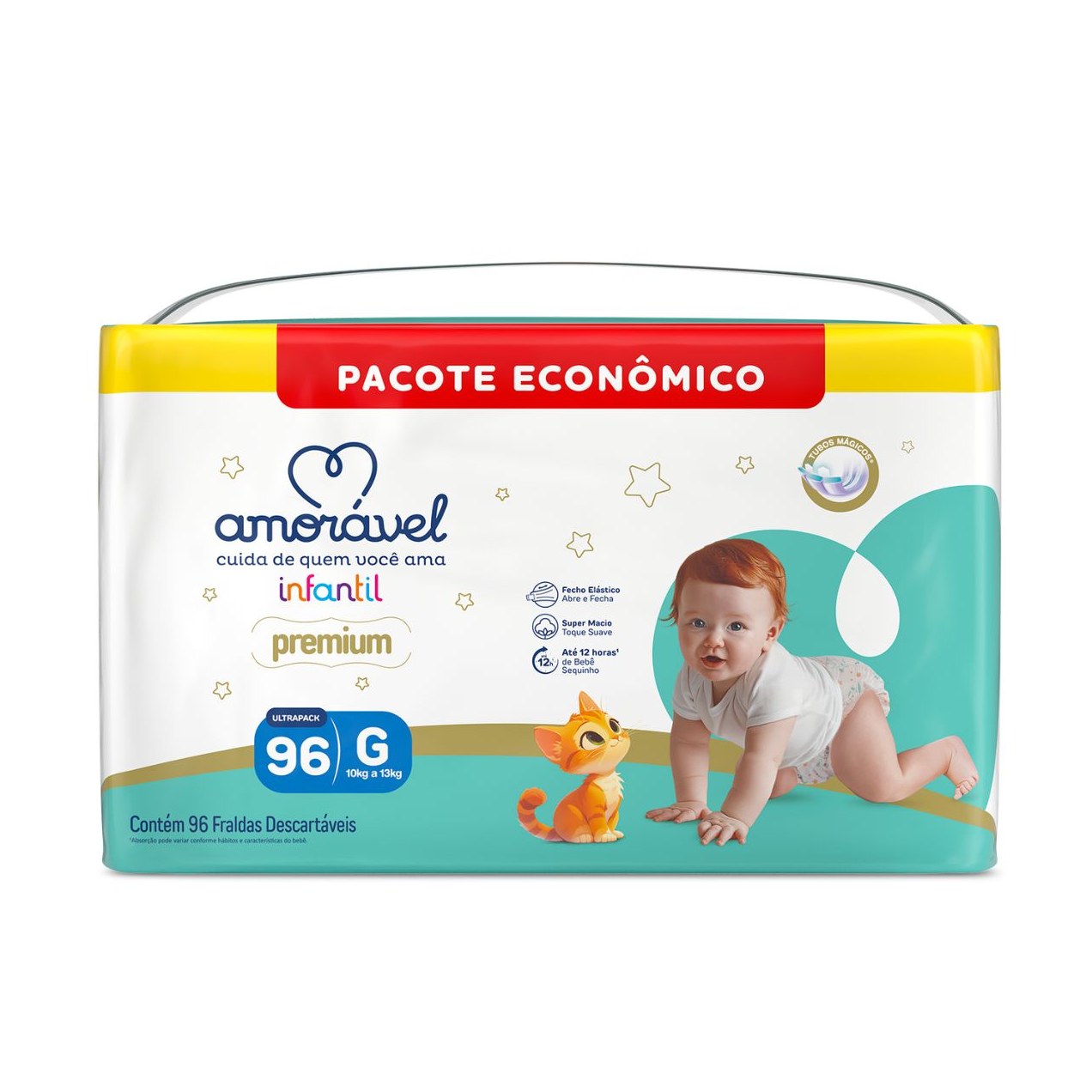 Fralda Amorável Premium Ultrapack G 96 Unidades
