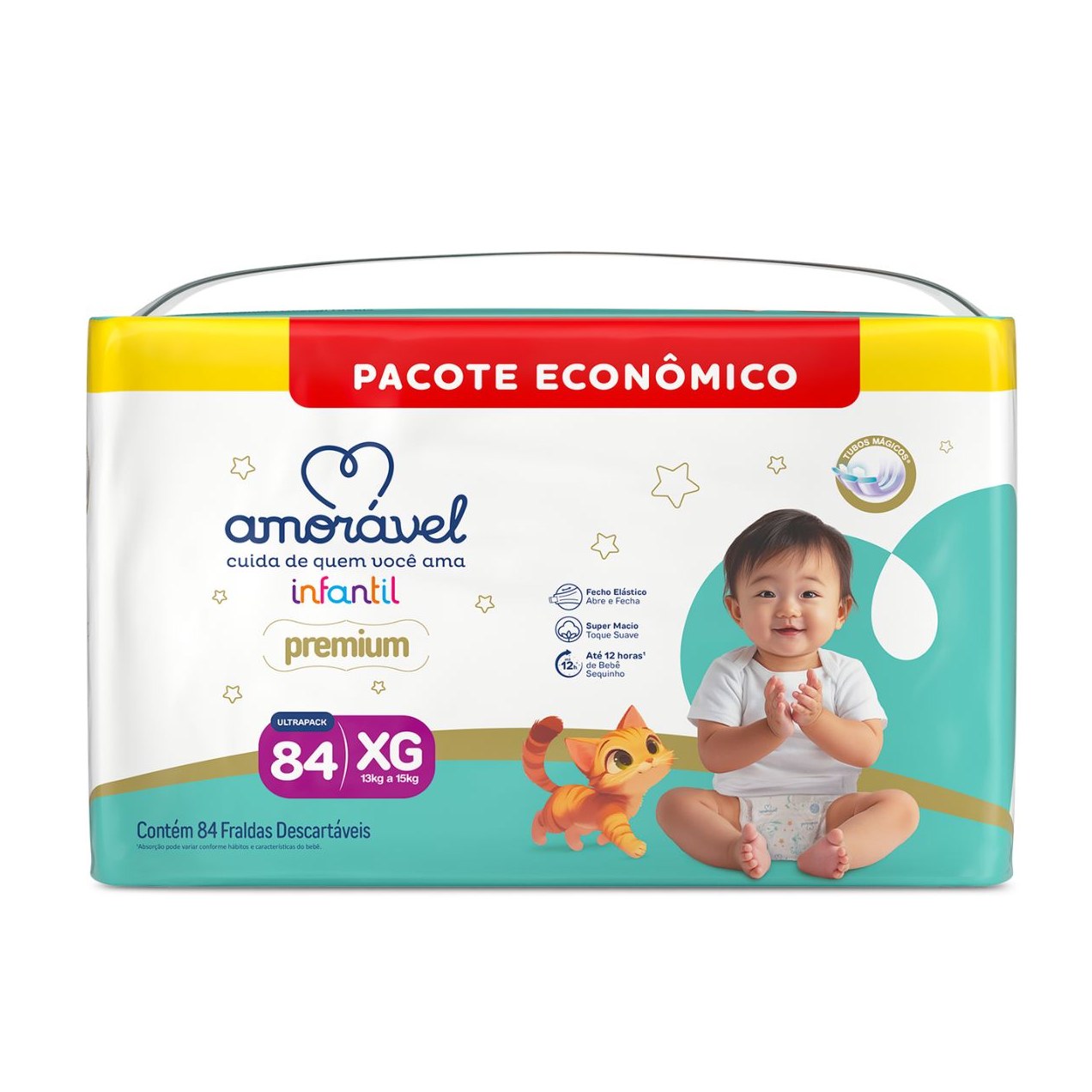 Fralda Amorável Premium Ultrapack Xg 84 Unidades