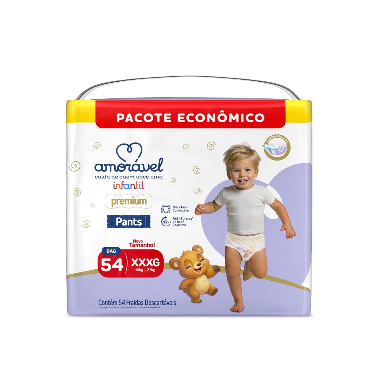 Fralda Amorável Pants Ultrabag Xxxg 54 Unidades