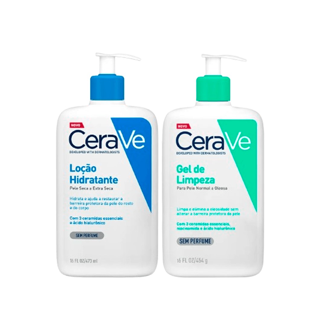 Kit CeraVe Loção Hidratante Corporal 473ml + Gel de Limpeza 454g