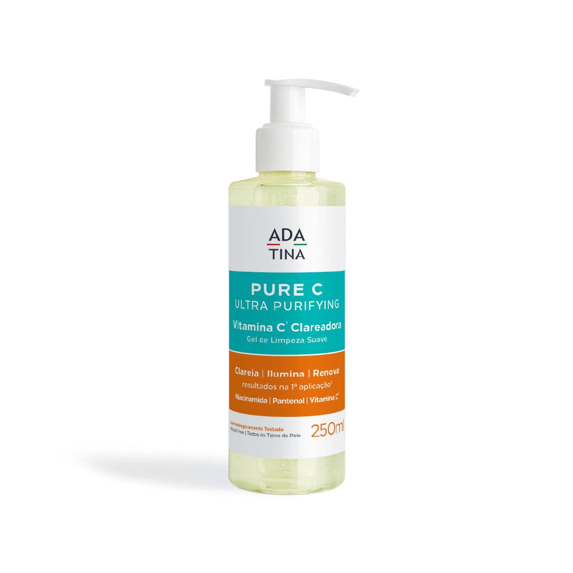 Gel de Limpeza Facial Clareador Ada Tina Pure C Ultra 250ml