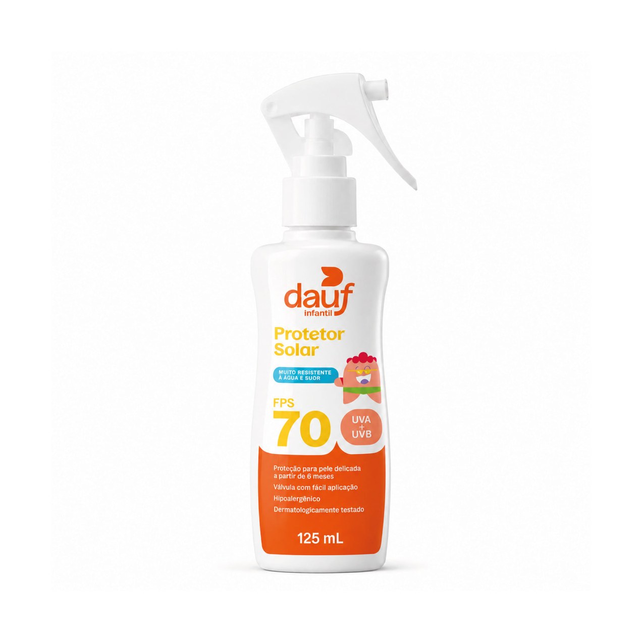 Protetor Solar Dauf Kids Fps70 Spray 125ml