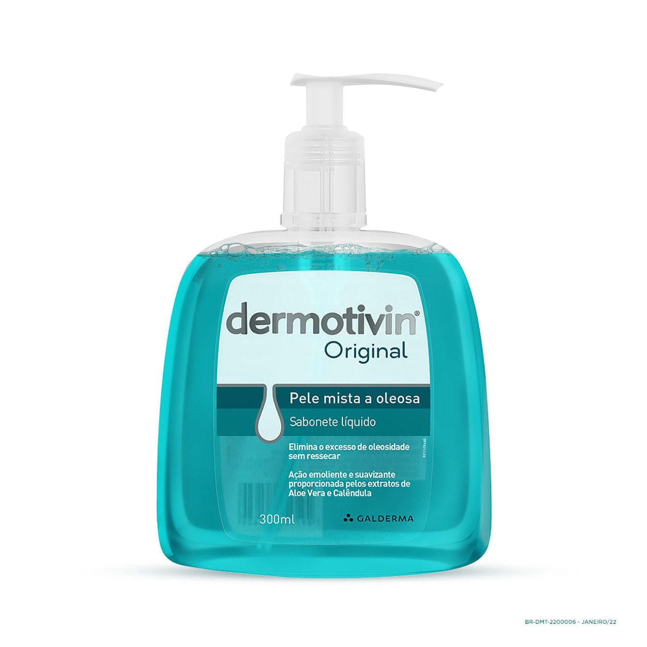 Sabonete Líquido Facial Dermotivin Original Peles Mistas a Oleosas 300ml