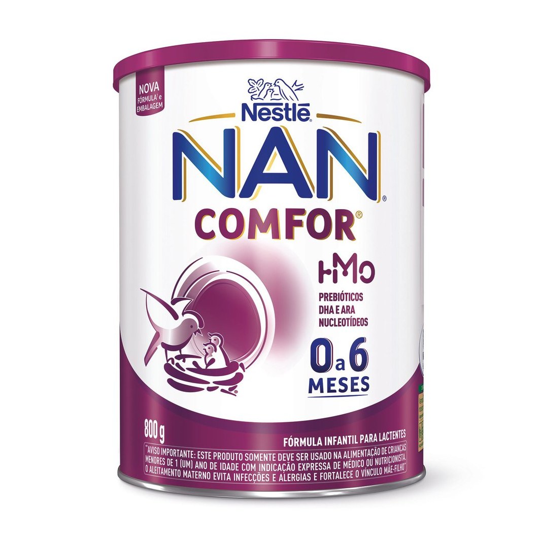 Fórmula Infantil NAN Comfor HMO 0 a 6 meses 800g