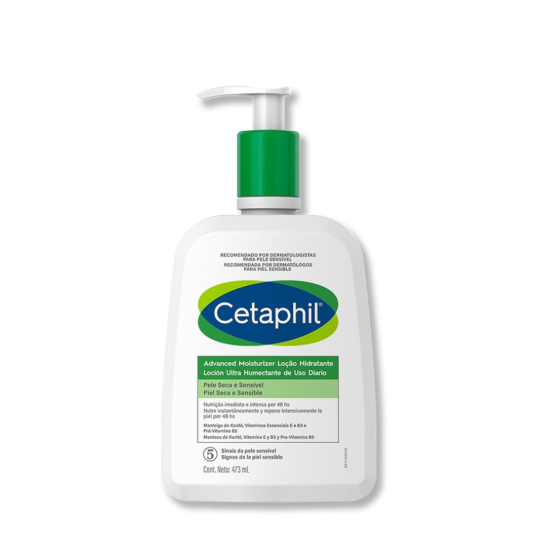 Loção Corporal Cetaphil Advanced Moisturizer Hidratante Peles Secas e Sensíveis 473ml