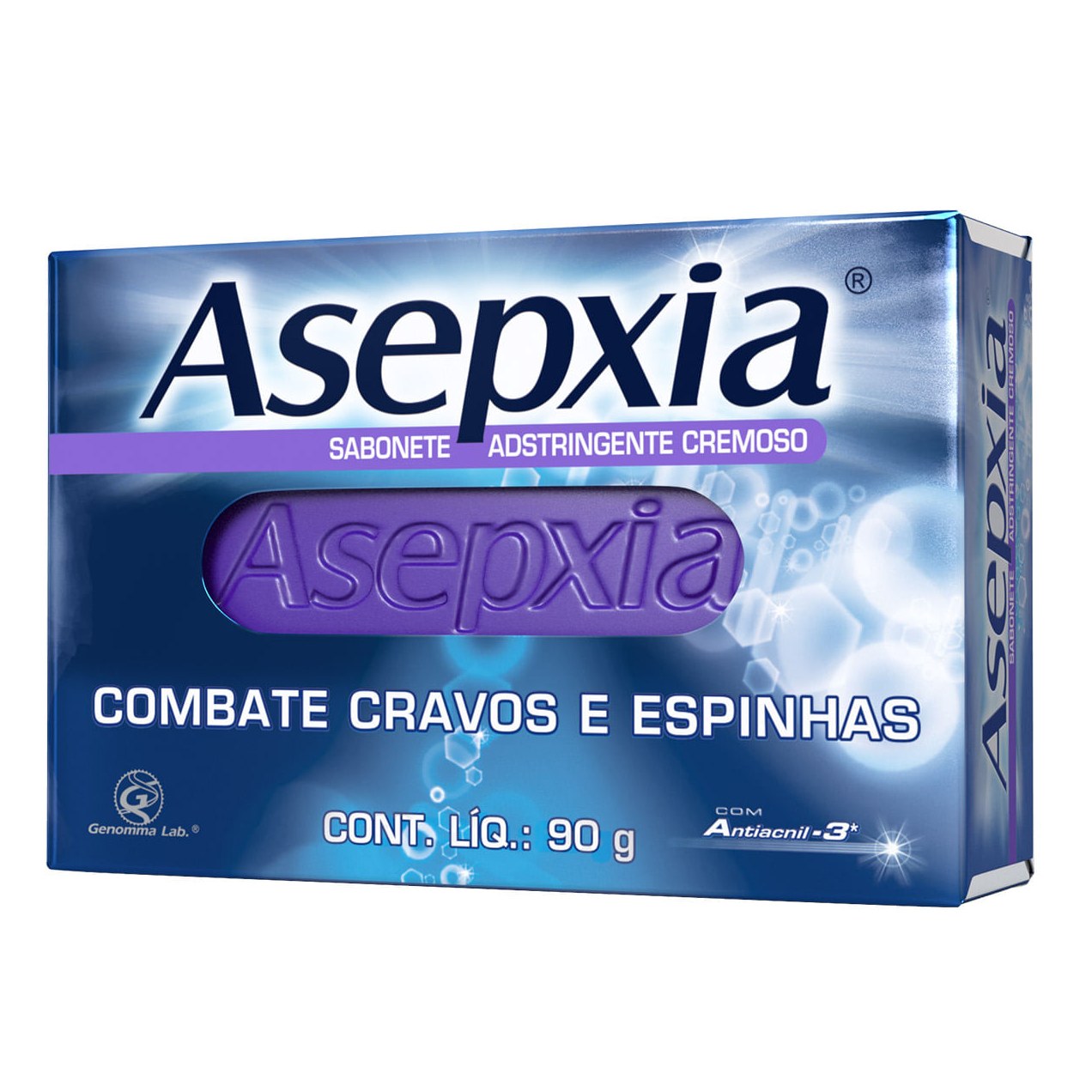 Sabonete em Barra Facial Asepxia Suavizante Ácido Salicílico 2% e Extrato de Pepino 80g