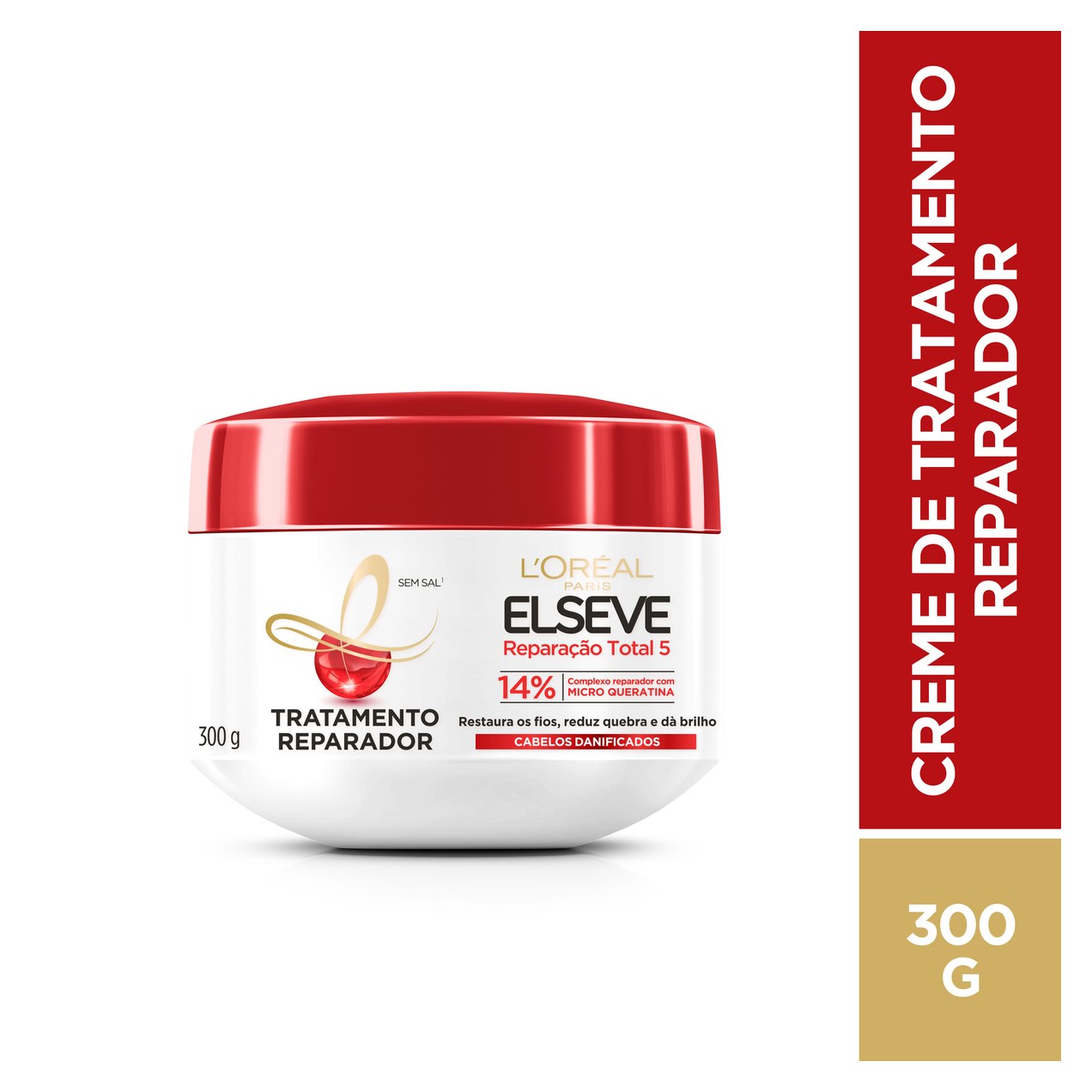 Creme de Tratamento Capilar Elseve Reparação Total 5 Reparador 300g