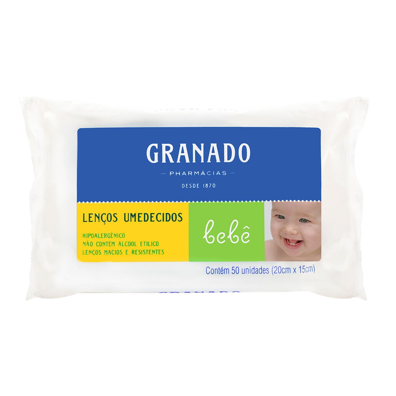 Lenços Umedecidos Granado Bebê Tradicional 50 Unidades