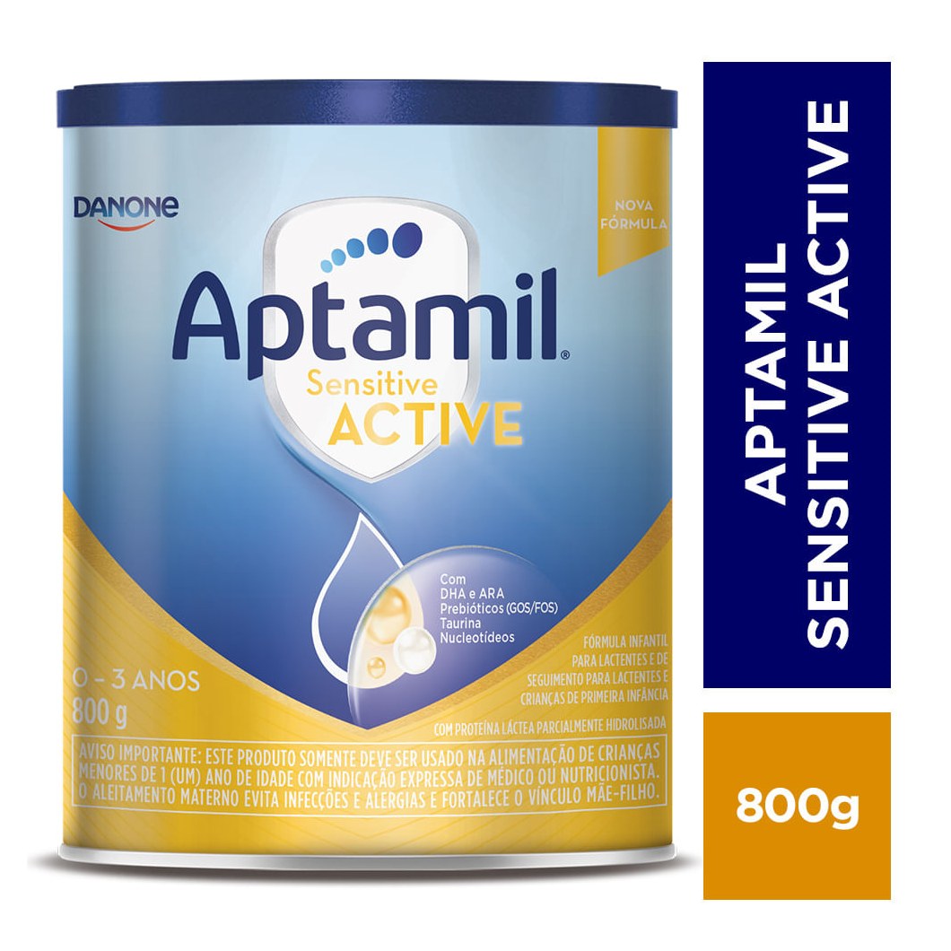 Fórmula Infantil Aptamil Sensitive Active De 0 A 36 meses 800g