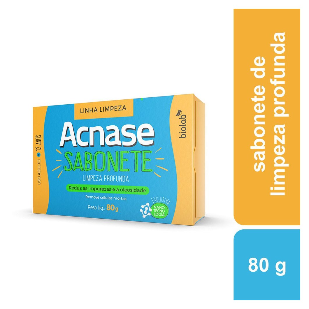 Sabonete em Barra Facial Acnase Clean Limpeza Profunda 80g