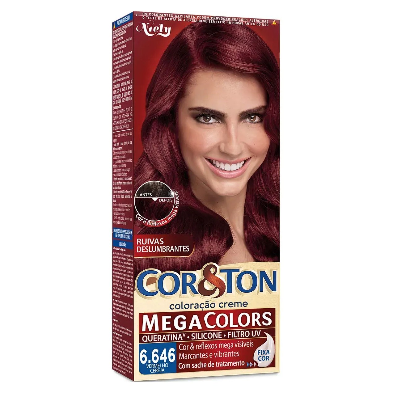 Tintura Cor&ton Mega Colors Vermelho Cereja 6.646