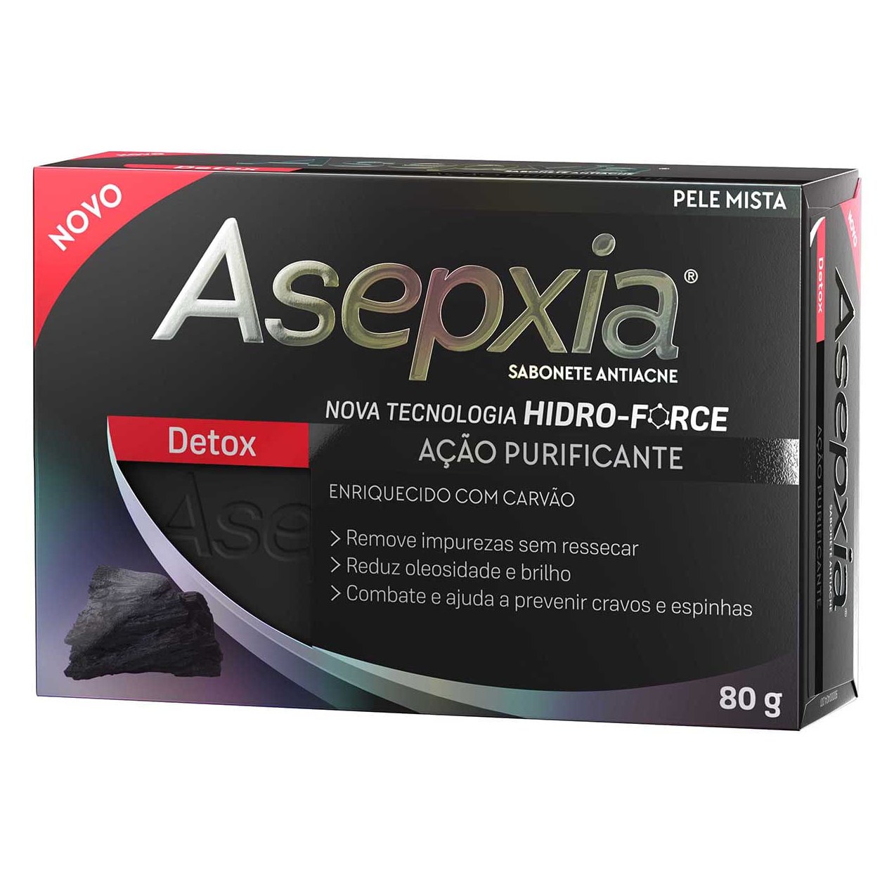 Sabonete em Barra Facial Asepxia Detox Antiacne 80g