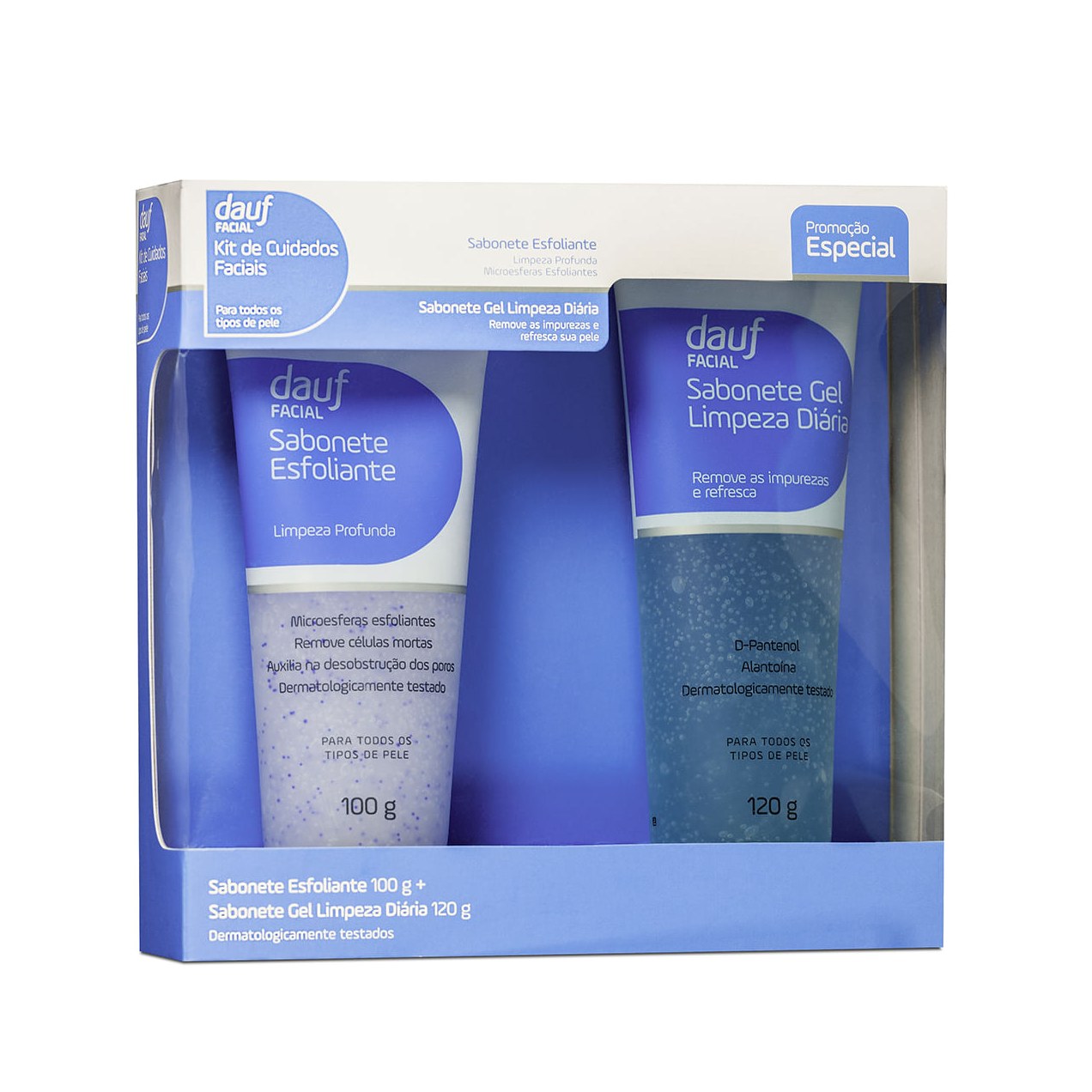 Kit Dauf Sabonete Facial Gel 120g + Sabonete Facial Esfoliante 100g