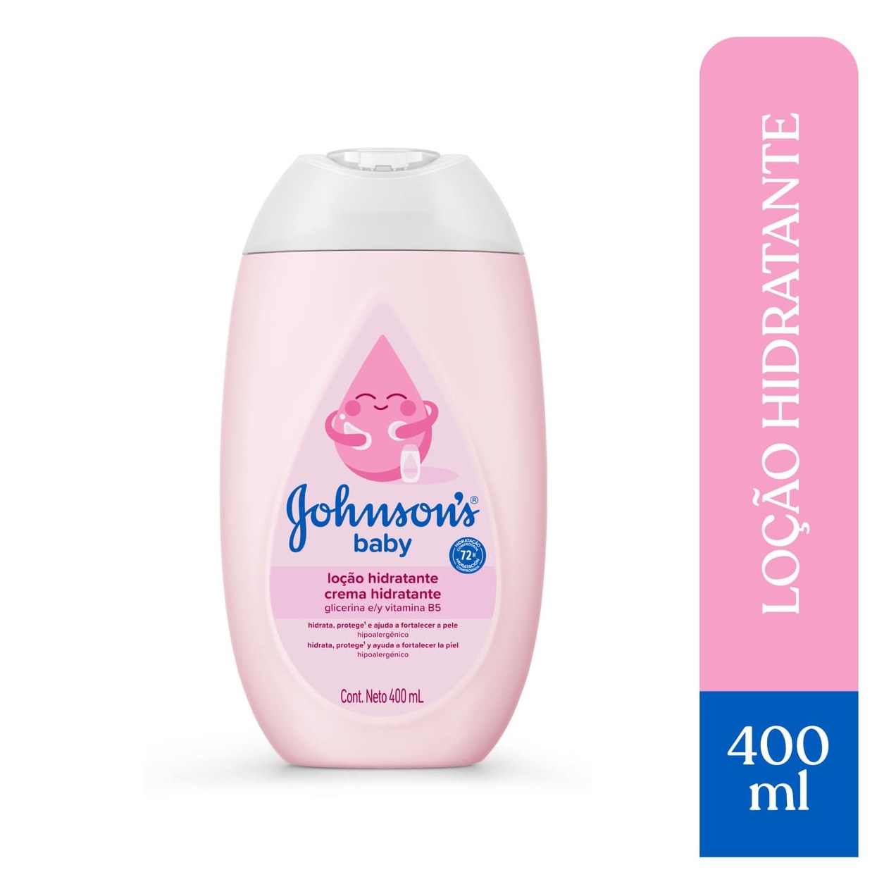 Loção Hidratante Infantil Johnson's Baby Uso Diário Hipoalergênico 400ml