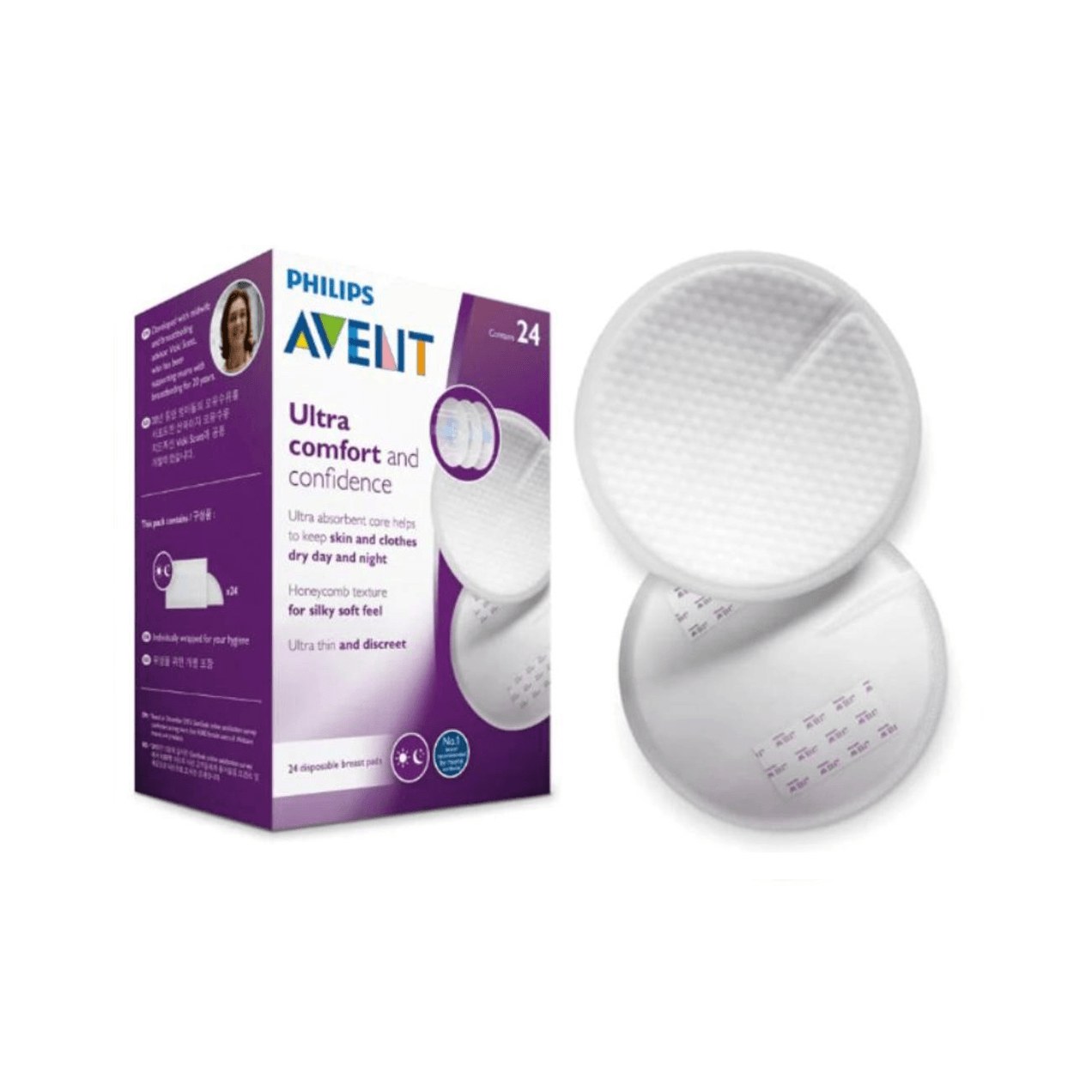 Absorvente para Seios Philips Avent Descartável Dia e Noite 24 Unidades