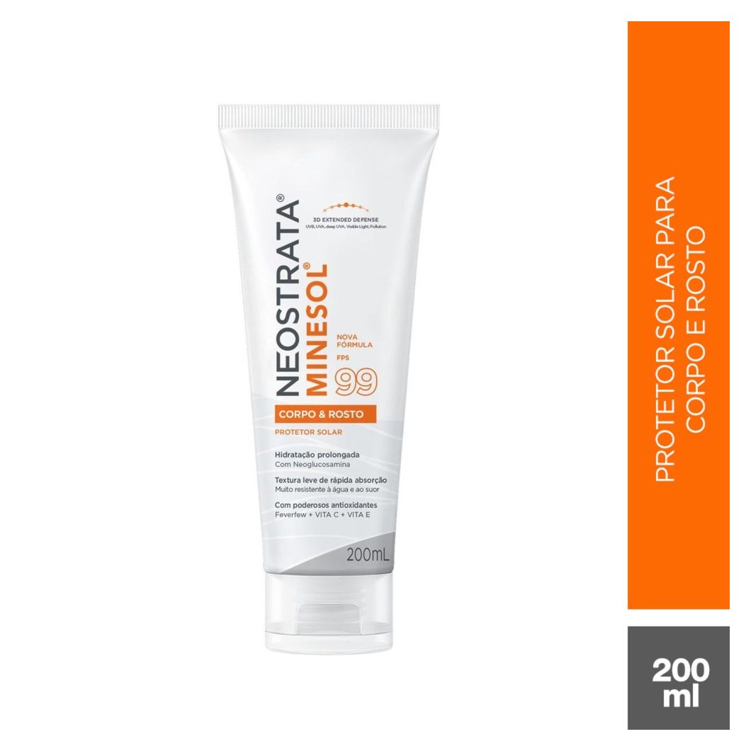 Protetor Solar Corpo e Rosto Neostrata Minesol FPS 99 200ml