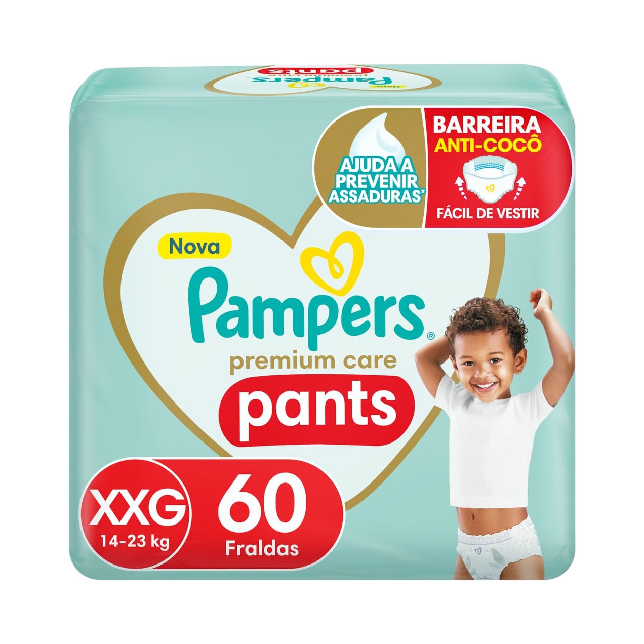 Fralda Pampers Pants Premium Care XXG 60 Unidades