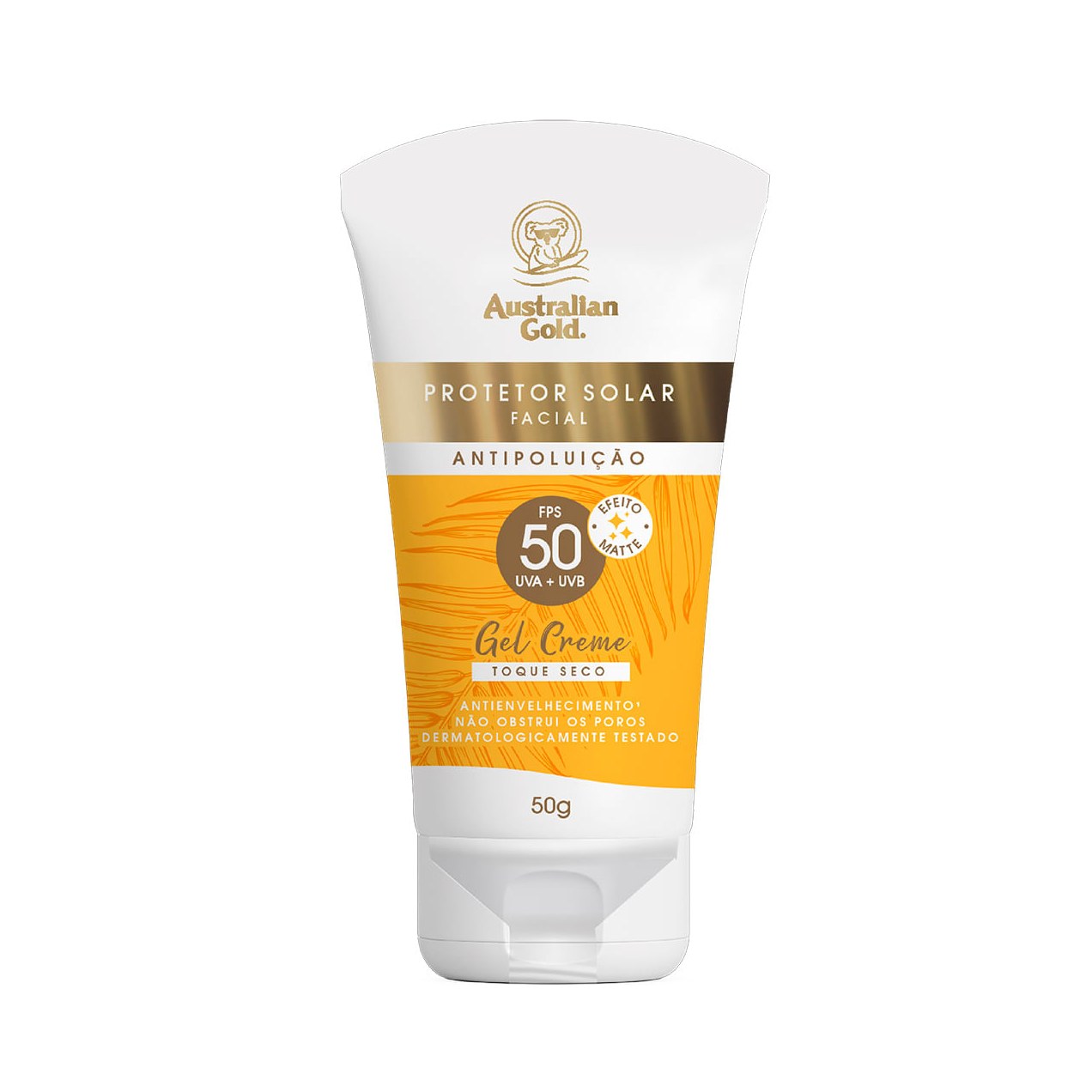 Protetor Solar Facial Australian Gold Anti Poluição FPS50 Efeito Matte 50g