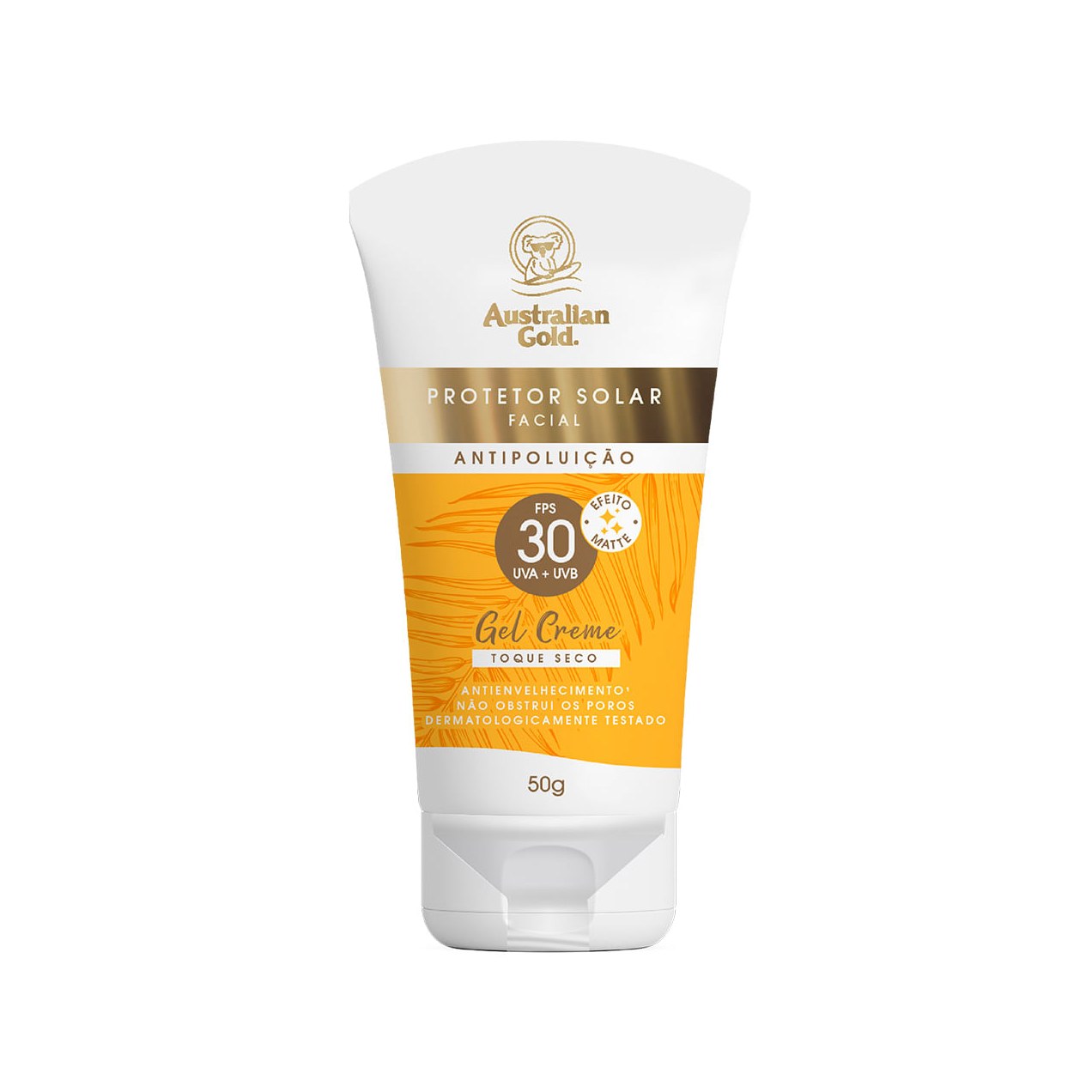 Protetor Solar Facial Australian Gold Anti Poluição FPS30 Efeito Matte 50g