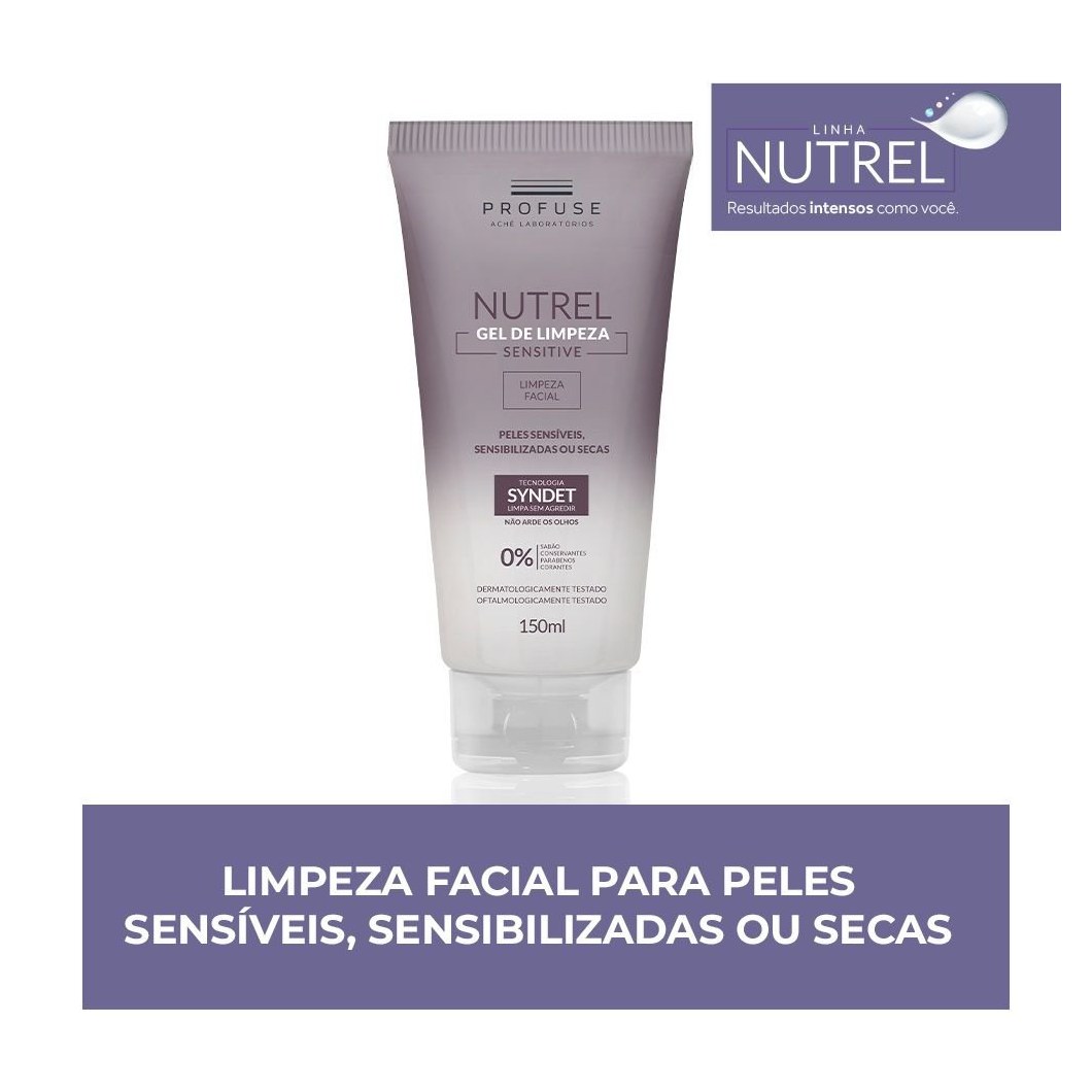 Gel de Limpeza Facial Profuse Nutrel Sensitive 150ml
