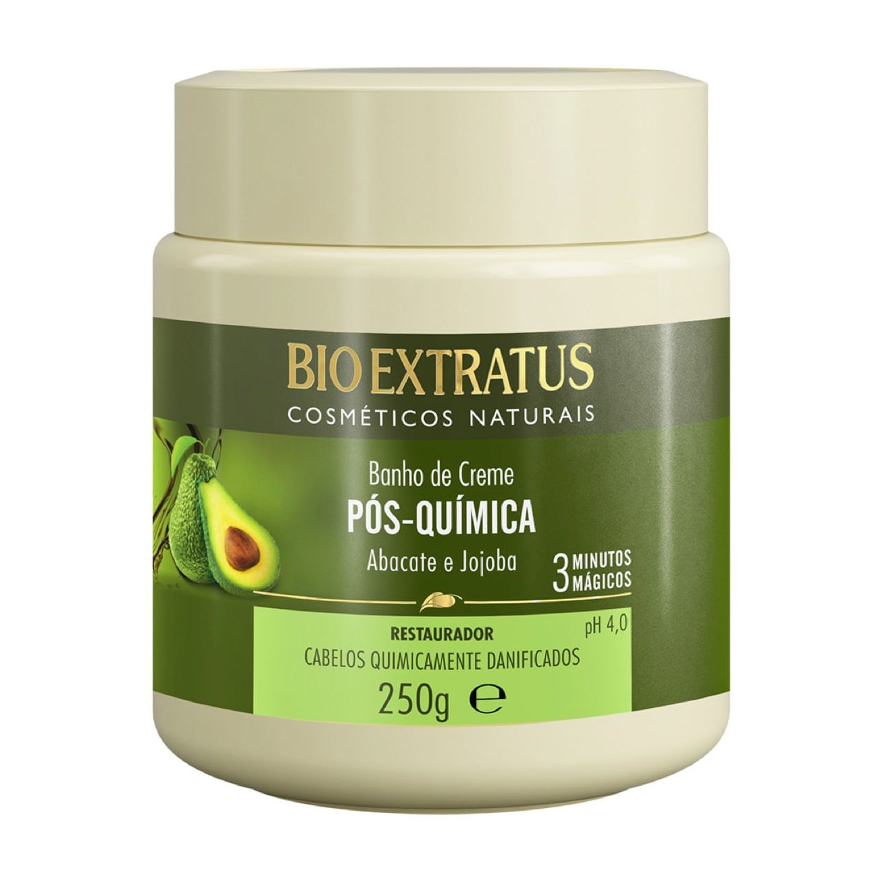 Creme de Tratamento Capilar Bio Extratus Pós-Química Abacate e Jojoba 250g