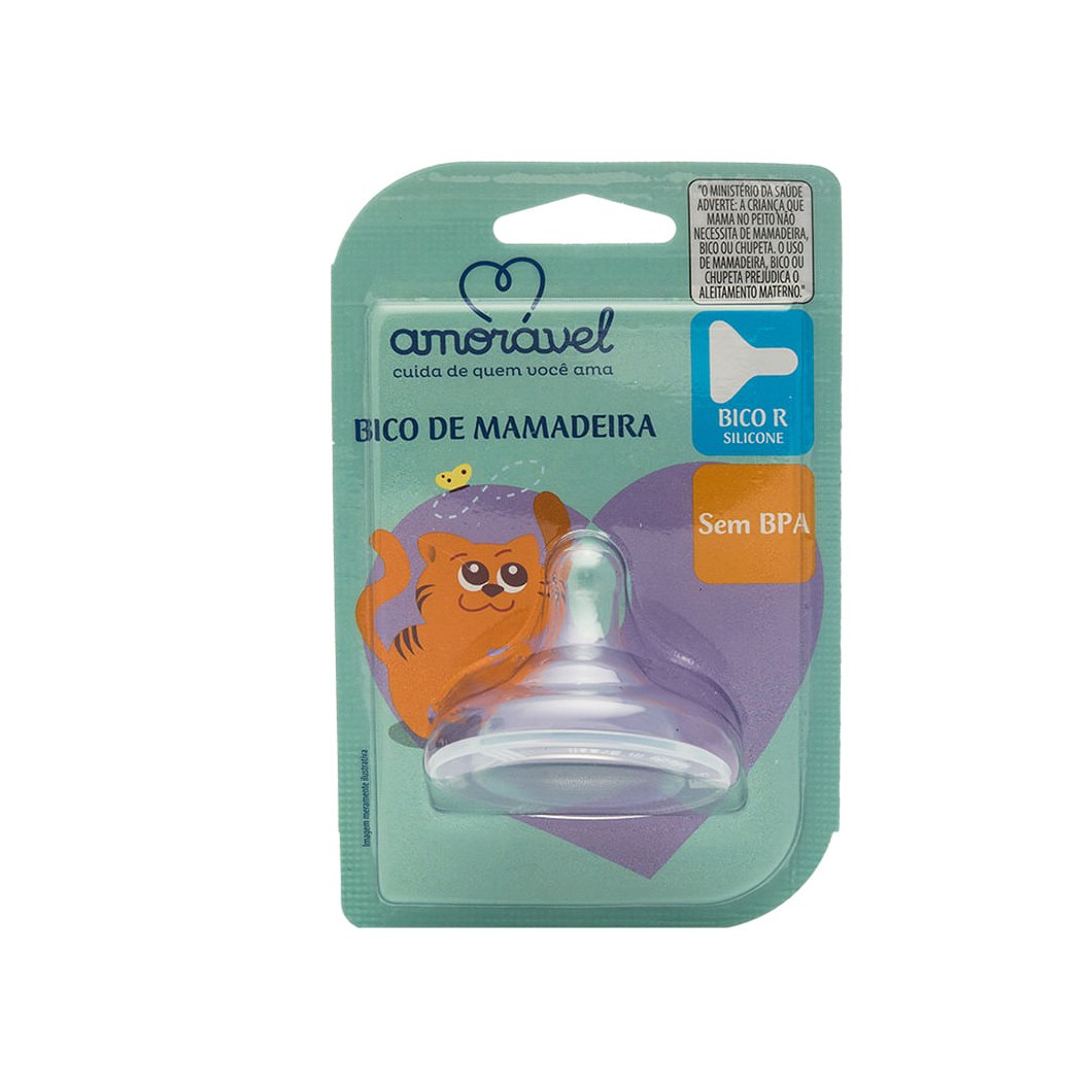 Bico Para Mamadeira Amorável Silicone Big