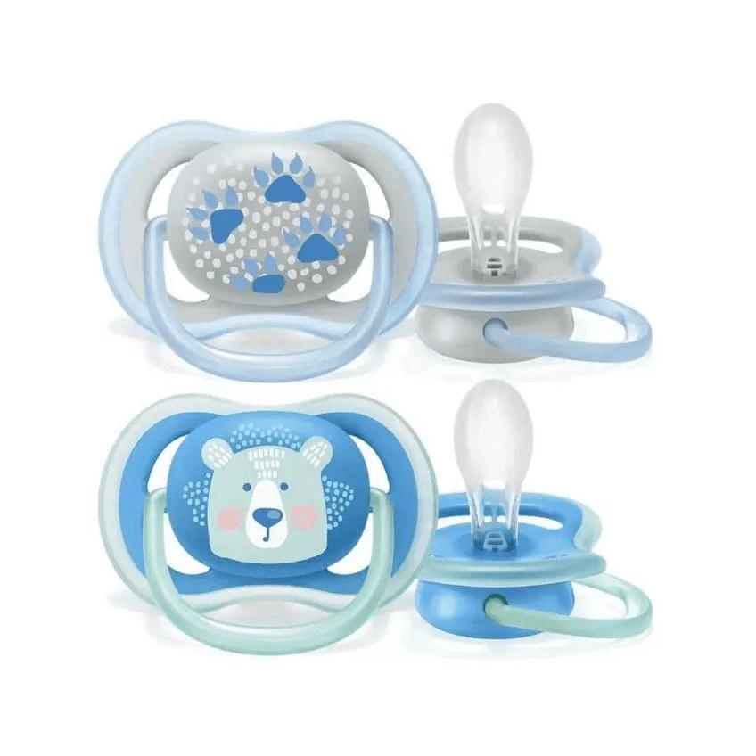 Chupeta Philips Avent Ultra Air de 6 a 18 meses Silicone Azul 2 Unidades