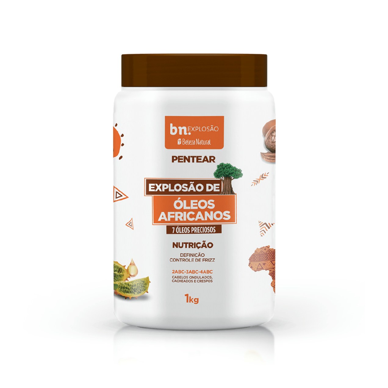 Creme de Pentear Beleza Natural Explosão de Óleos Africanos 1Kg