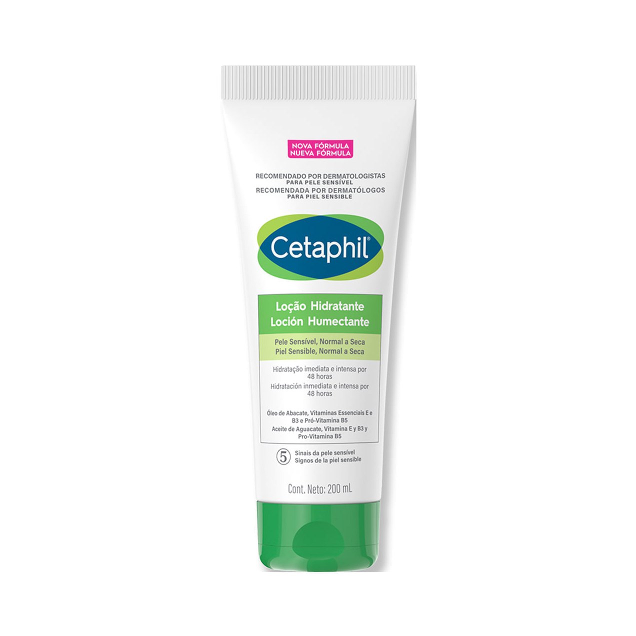 Loção Corporal e Facial Cetaphil Hidratante Peles Sensíveis 200ml