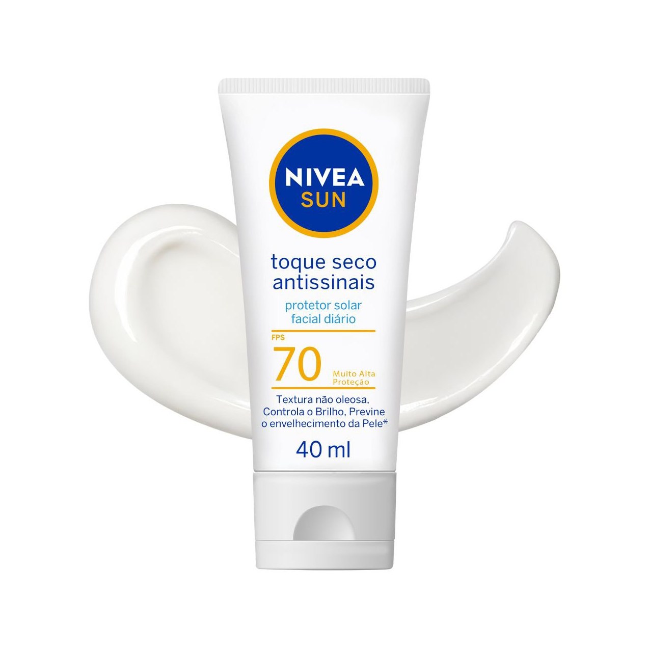 Protetor Solar Facial Nivea Sun Toque Seco Antissinais FPS70 40ml