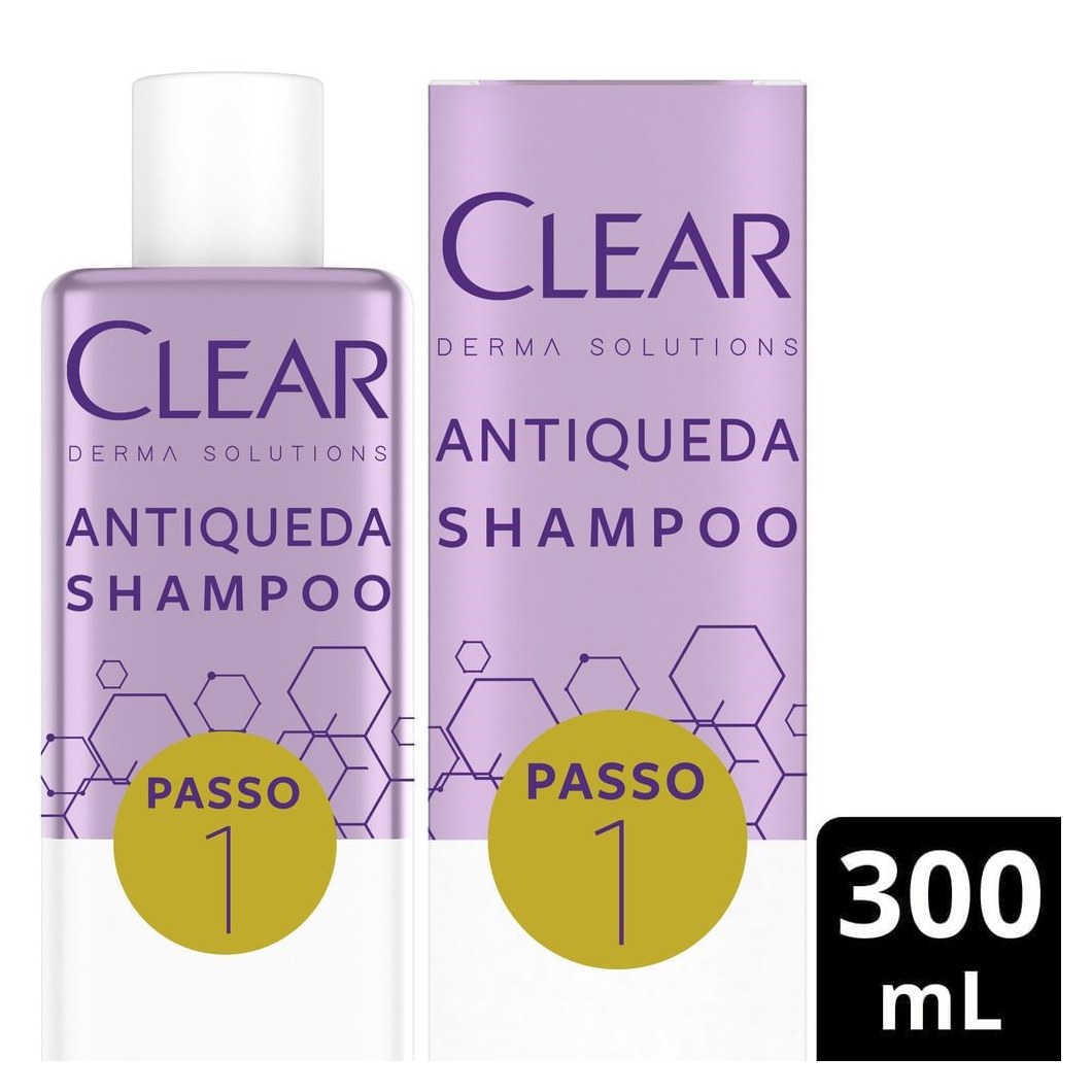 Shampoo Clear Derma Solutions Antiqueda Passo 1 300ml
