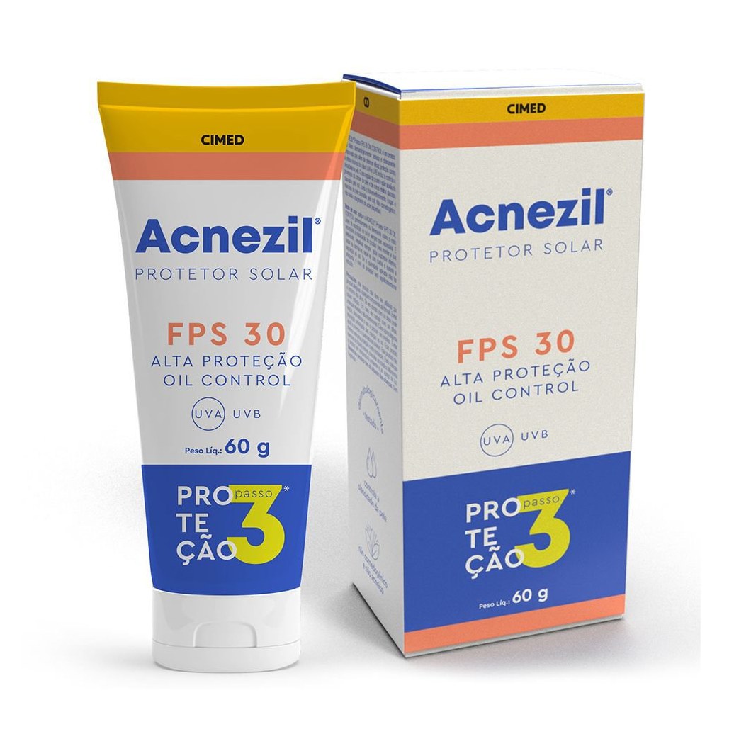 Protetor Solar Facial Acnezil Oil Control FPS30 60g
