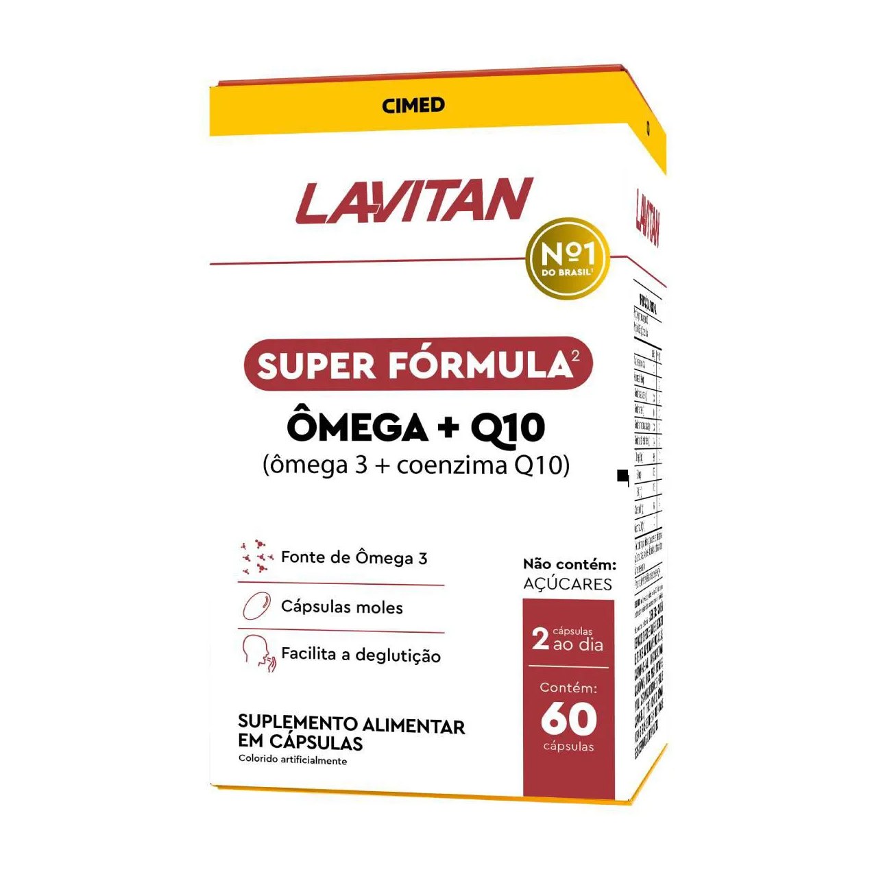 Ômega 3 + Coenzima Q10 Lavitan Ômega Q10 60 Cápsulas