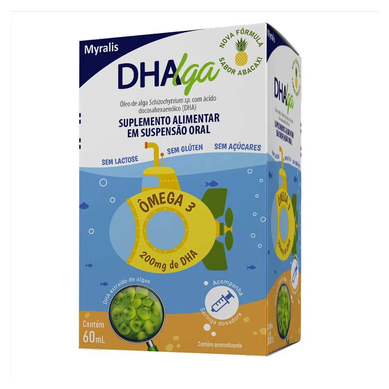 Ômega 3 DHAlga Abacaxi 60ml