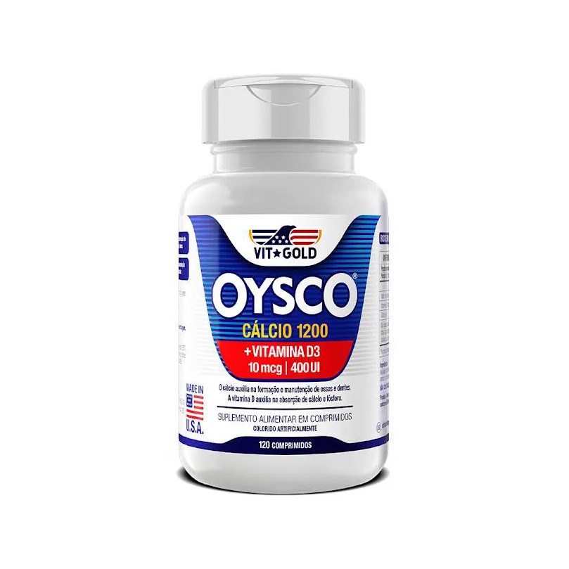 Oysco Cálcio 1200 mg + Vitamina D3 120 Comprimidos