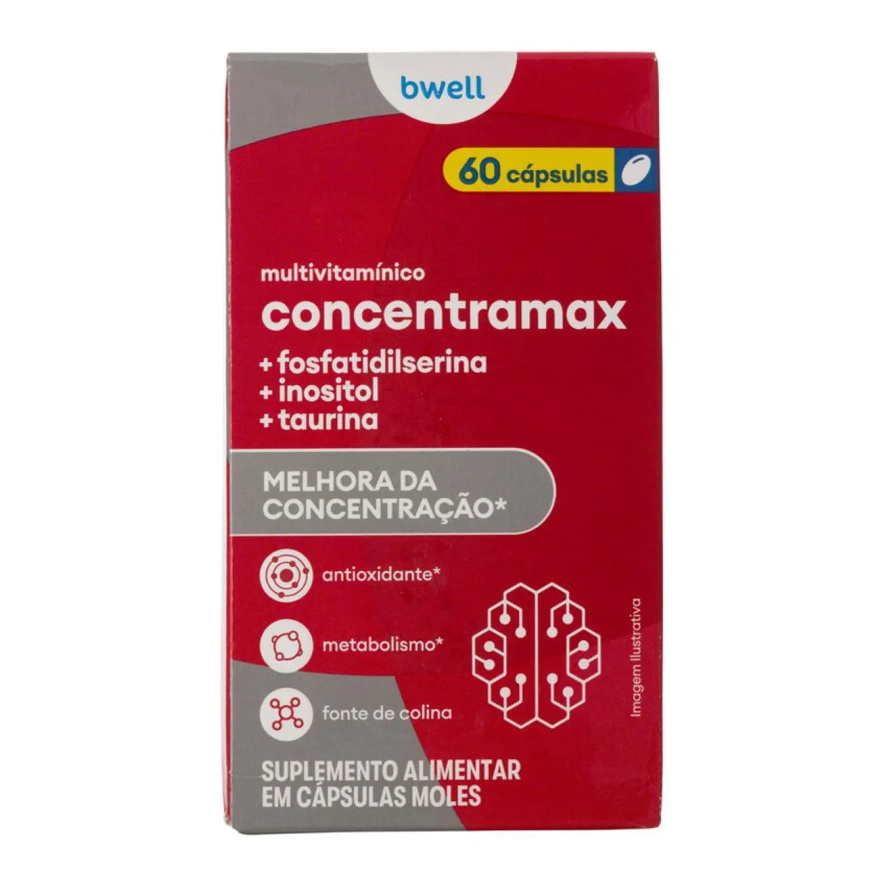 Polivitamínico Bwell Concentramax 60 Cápsulas