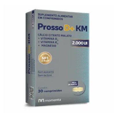 Prosso D+ KM 2.000UI Com 30 Comprimidos