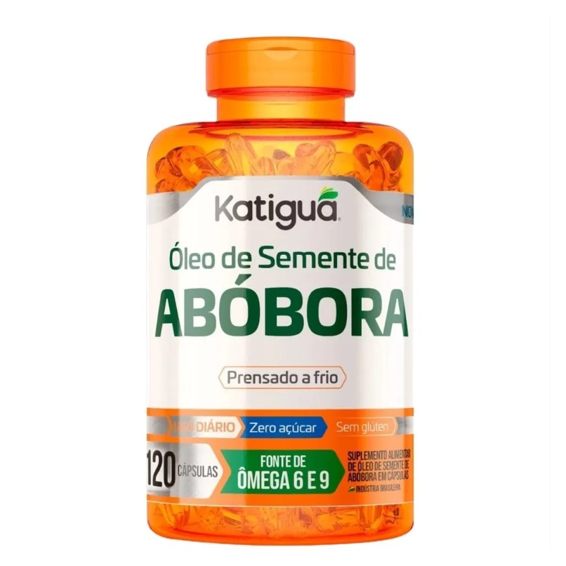 Óleo de Semente de Abobora 1000mg Katiguá 120 Cápsulas