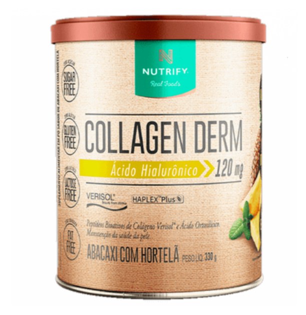 Colágeno Collagen Derm Nutrify sabor Abacaxi com Hortelã 300g