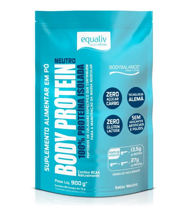 Equaliv Body Protein 100% Isolada Sabor Neutro 900g