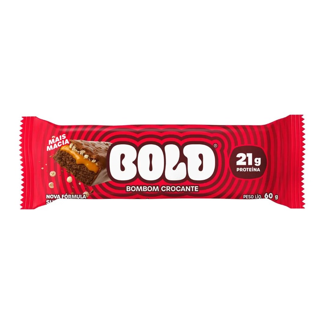 Barra De Proteína Bold Bombom Crocante 60g