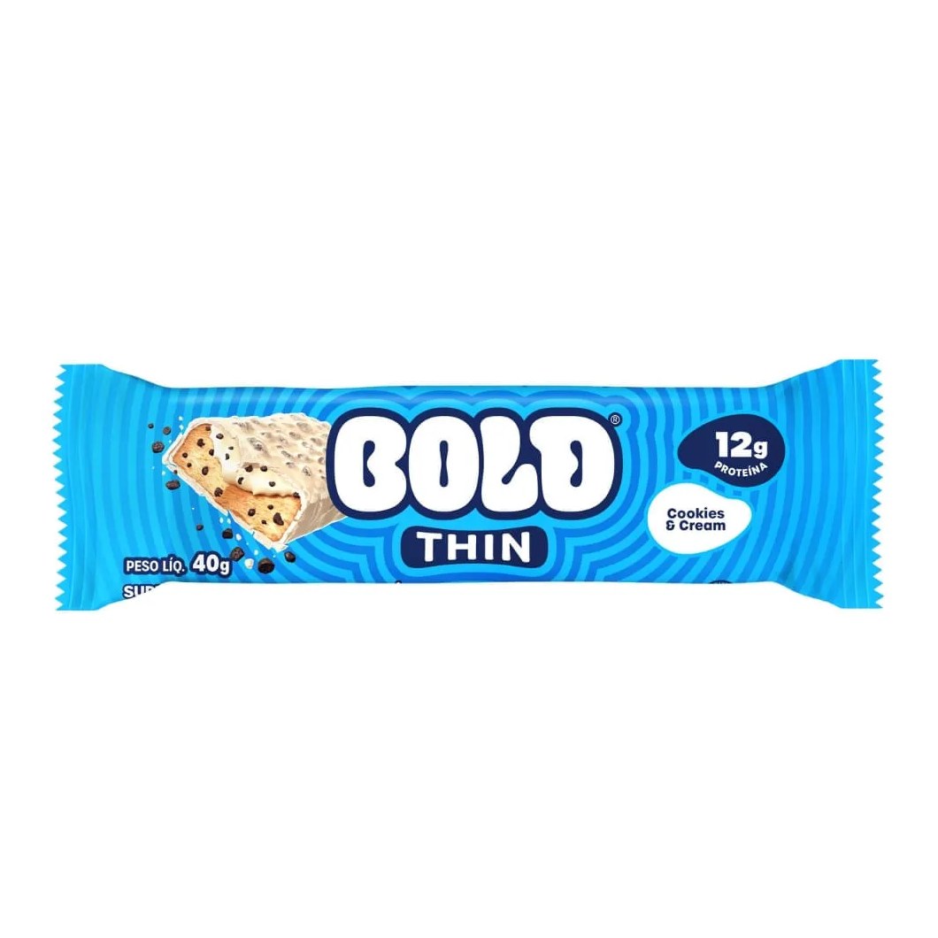 Barra De Proteína Bold Thin Cookies E Cream 40g